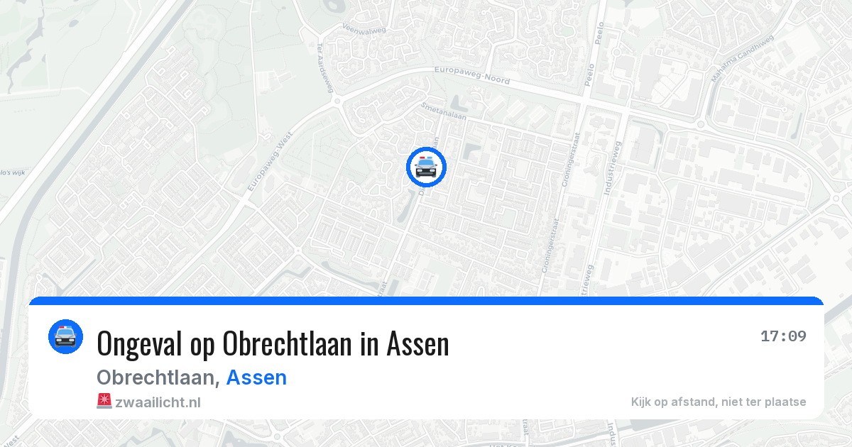 Ongeval op Obrechtlaan in Assen — 30 jul 2026