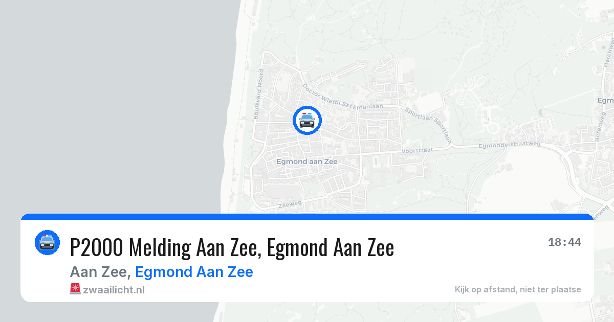 P2000 Melding Aan Zee, Egmond Aan Zee — 4 apr 2026