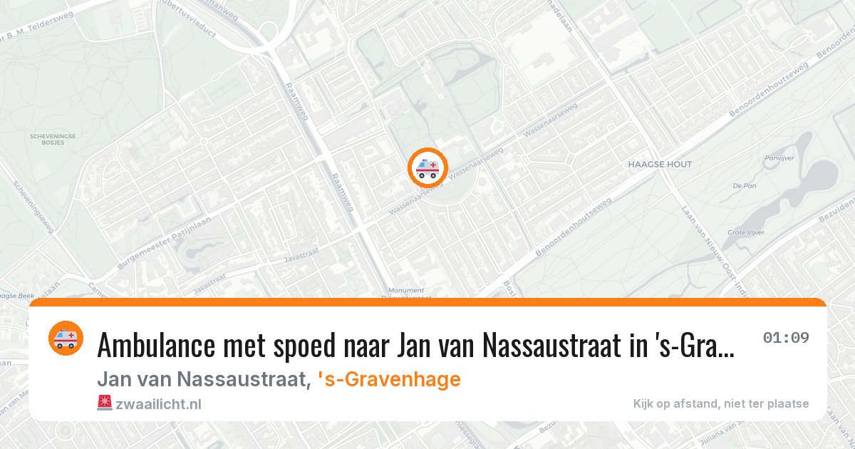 Ambulance met spoed naar Jan van Nassaustraat in 's-Gravenhage — 14 apr 2026