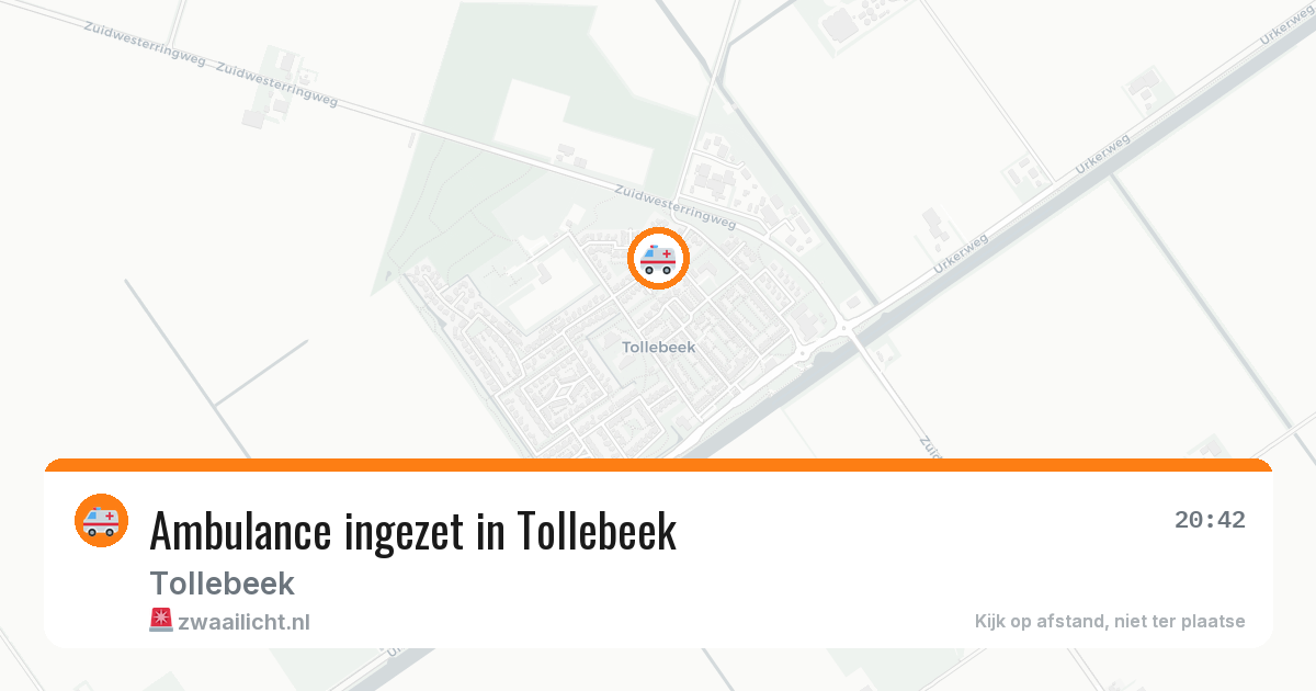 Ambulance ingezet in Tollebeek — 12 jun 2026