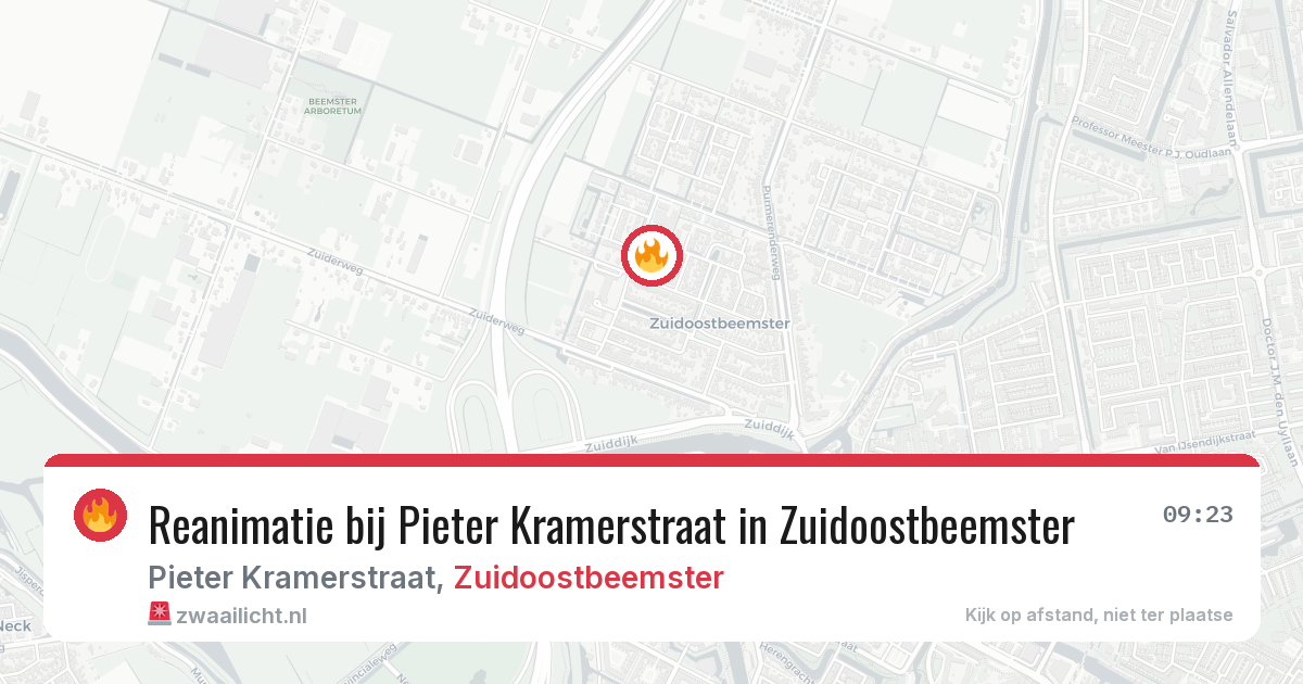 Reanimatie bij Pieter Kramerstraat in Zuidoostbeemster — 19 feb 2026