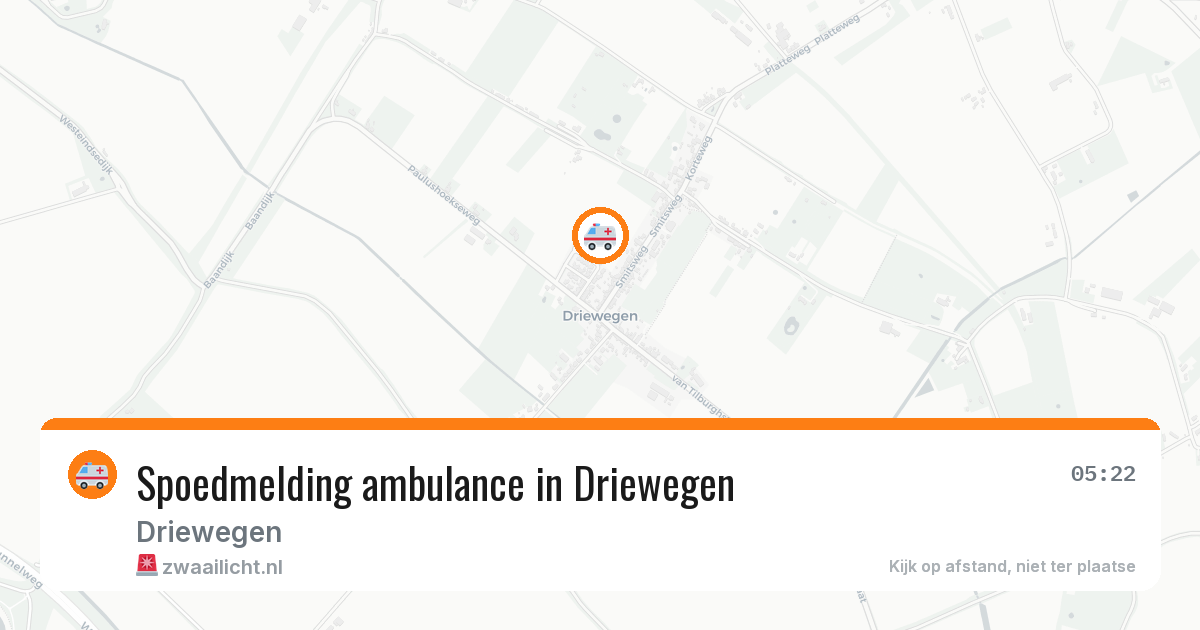 Spoedmelding ambulance in Driewegen — 4 aug 2026