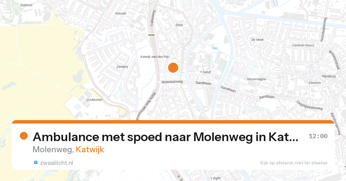 Ambulance met spoed naar Molenweg in Katwijk — 15 apr 2026