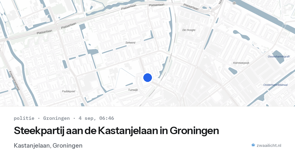 Steekpartij aan de Kastanjelaan in Groningen — 4 sep 2026