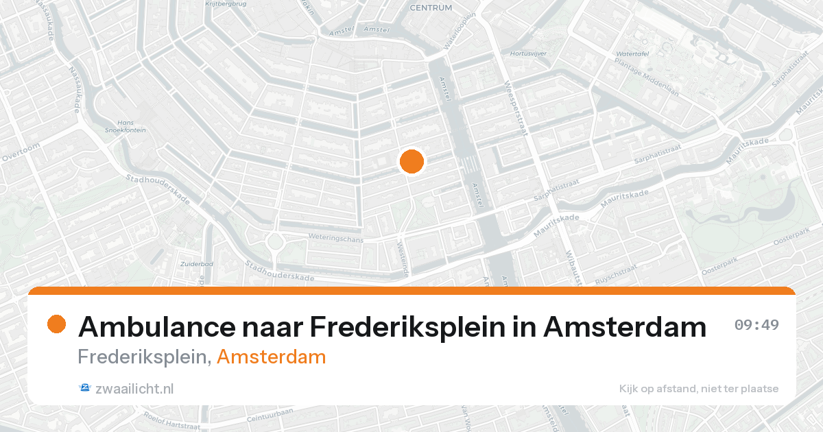 Ambulance naar Frederiksplein in Amsterdam — 18 aug 2026