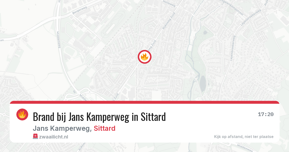 Brand bij Jans Kamperweg in Sittard — 16 jun 2026