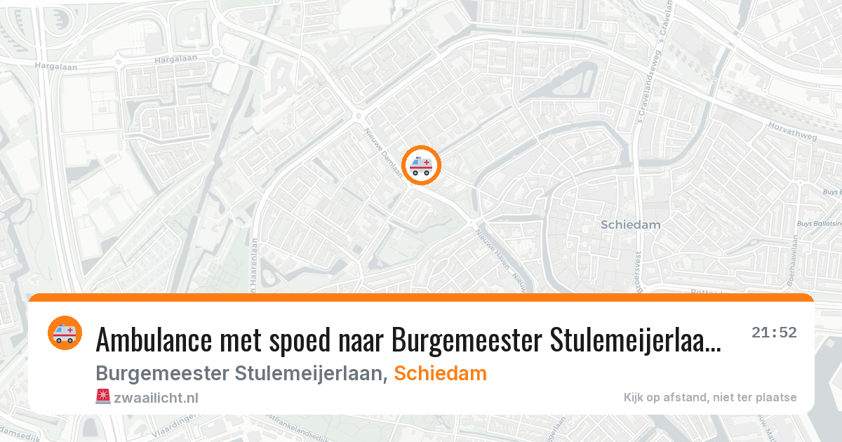 Ambulance met spoed naar Burgemeester Stulemeijerlaan in Schiedam — 11 aug 2026