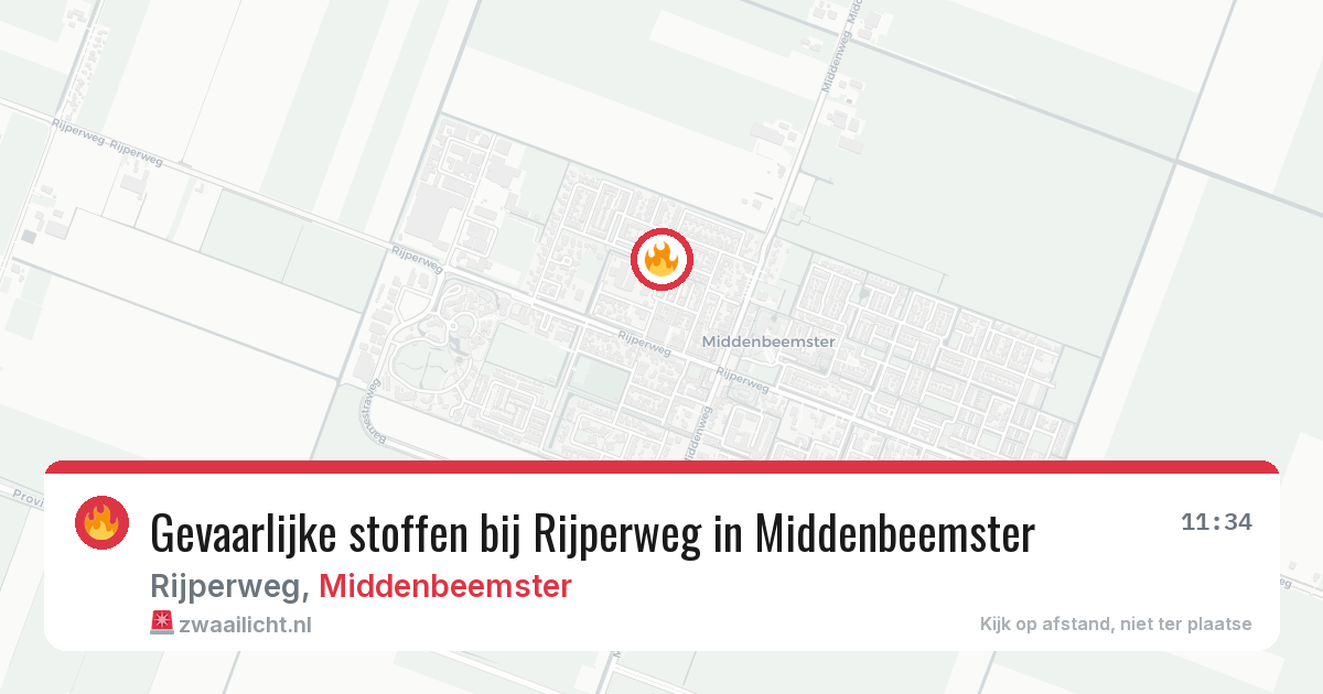Gevaarlijke stoffen bij Rijperweg in Middenbeemster — 9 jul 2026