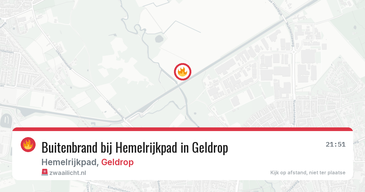 Buitenbrand bij Hemelrijkpad in Geldrop — 20 jul 2026