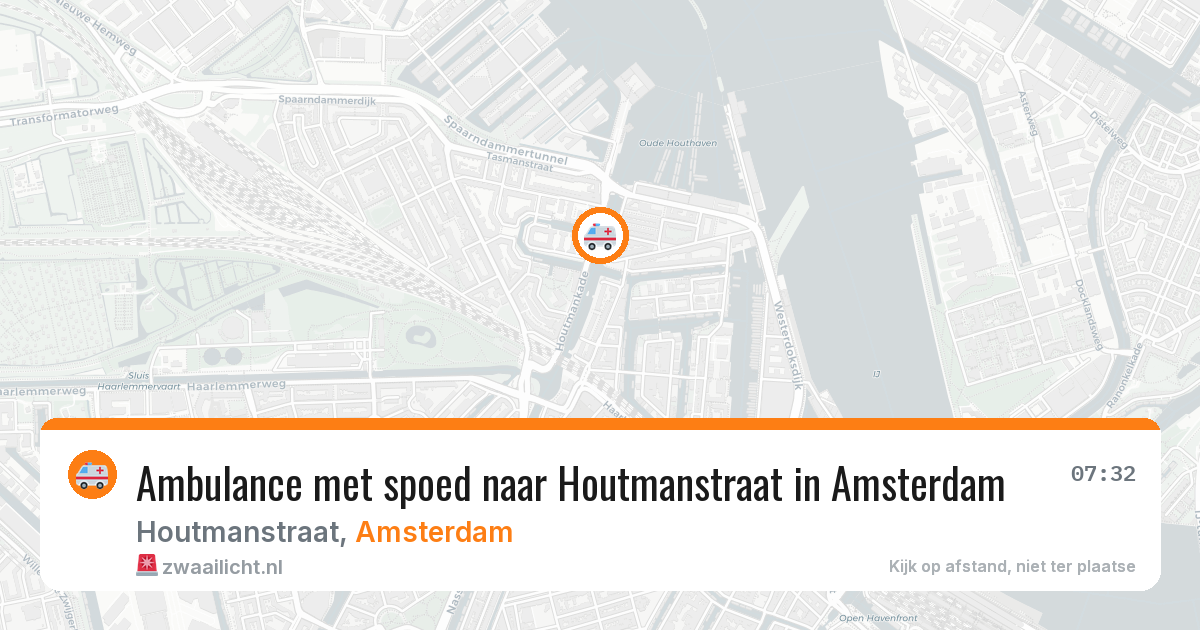Ambulance met spoed naar Houtmanstraat in Amsterdam — 16 jun 2026