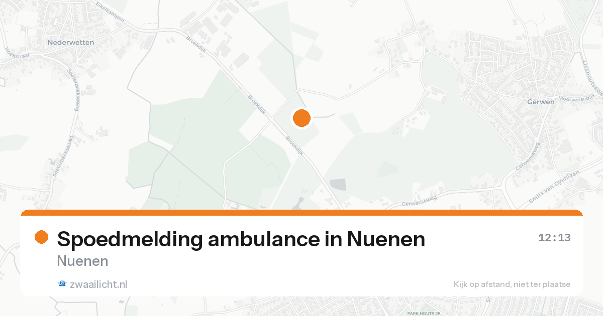 Spoedmelding ambulance in Nuenen — 7 feb 2026