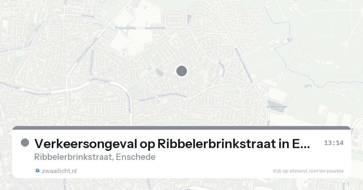 Verkeersongeval op Ribbelerbrinkstraat in Enschede — 8 feb 2026