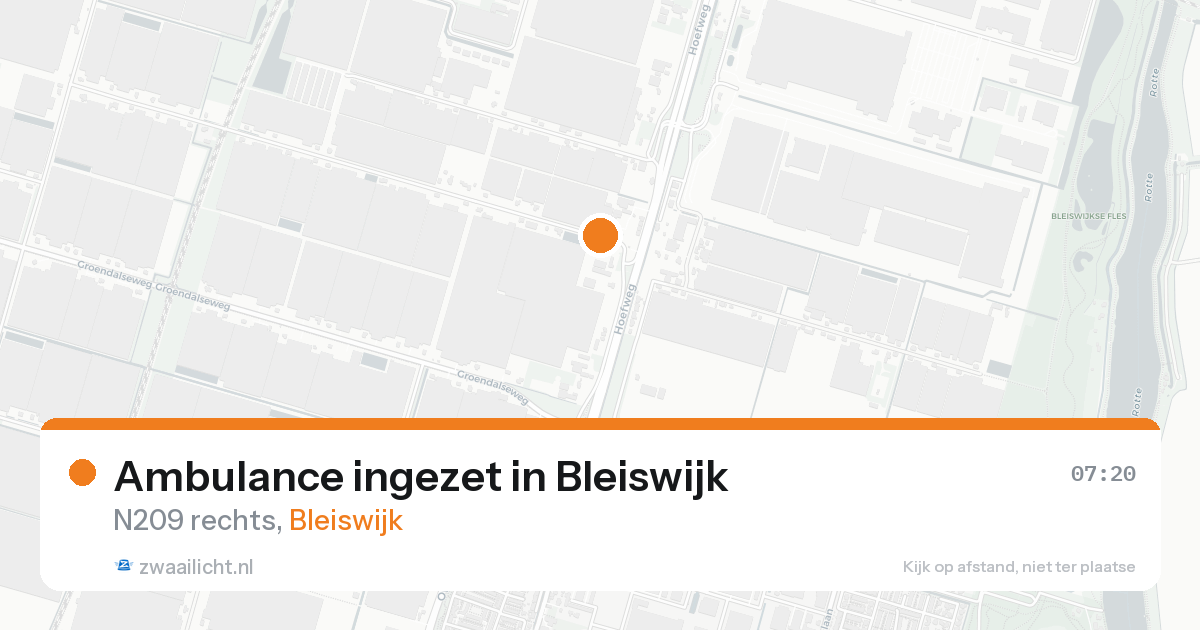 Ambulance ingezet in Bleiswijk — 18 aug 2026