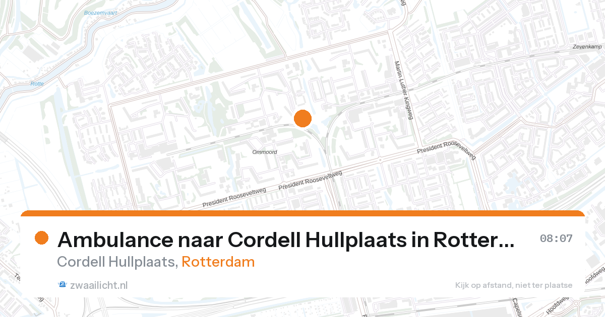 Ambulance naar Cordell Hullplaats in Rotterdam — 28 aug 2026