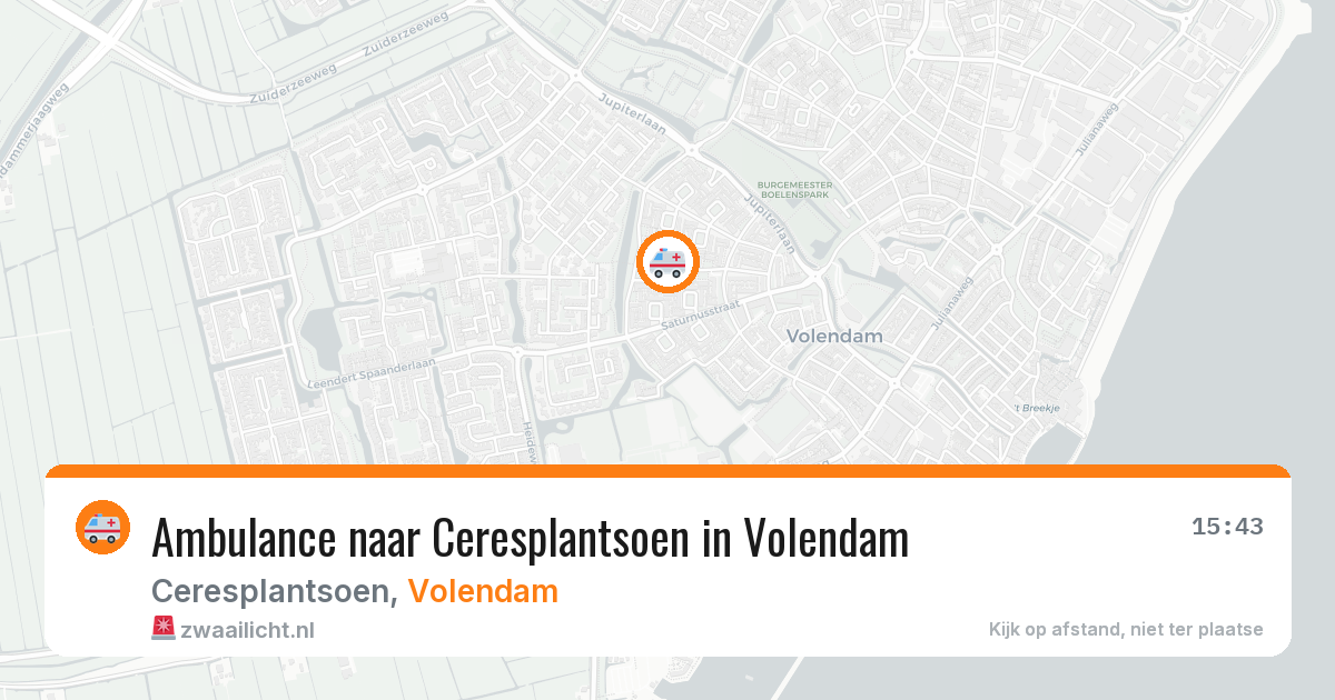 Ambulance naar Ceresplantsoen in Volendam — 14 jul 2026
