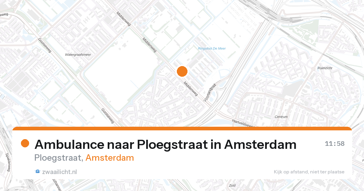 Ambulance naar Ploegstraat in Amsterdam — 27 aug 2026