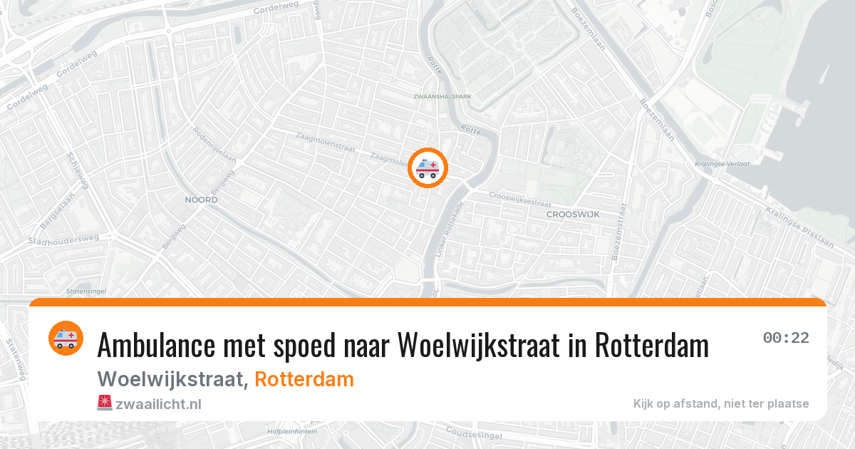 Ambulance met spoed naar Woelwijkstraat in Rotterdam — 4 apr 2026