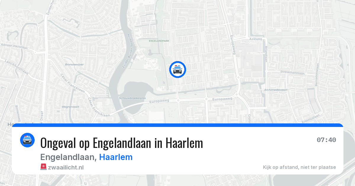 Ongeval op Engelandlaan in Haarlem — 5 aug 2026