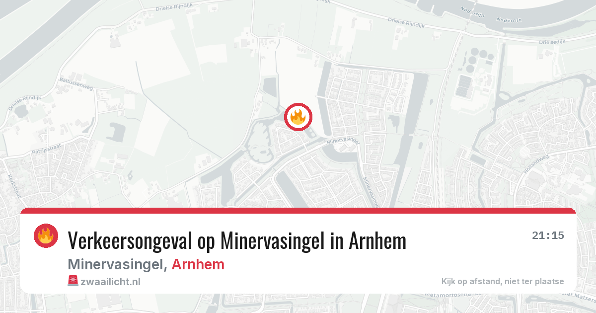 Verkeersongeval op Minervasingel in Arnhem — 13 mrt 2026