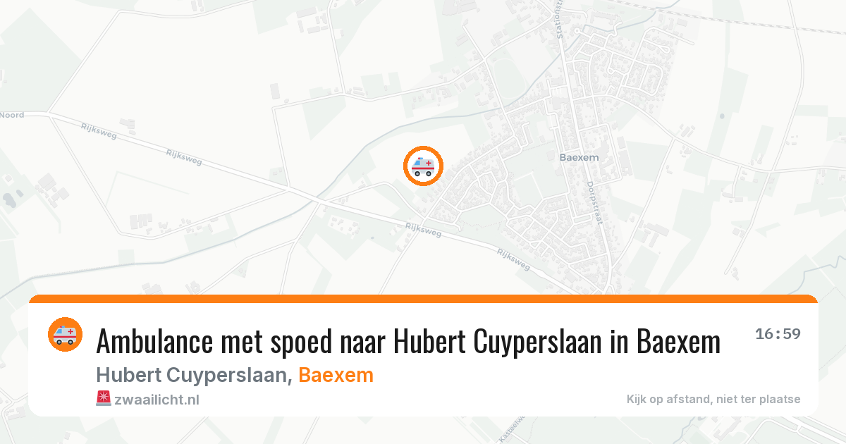 Ambulance met spoed naar Hubert Cuyperslaan in Baexem — 9 aug 2026