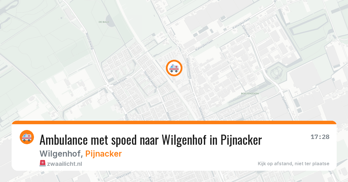 Ambulance met spoed naar Wilgenhof in Pijnacker — 15 apr 2026