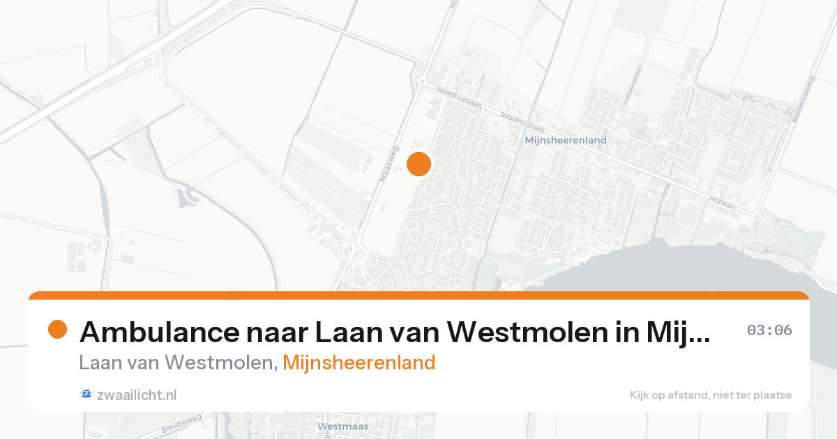 Ambulance naar Laan van Westmolen in Mijnsheerenland — 26 aug 2026