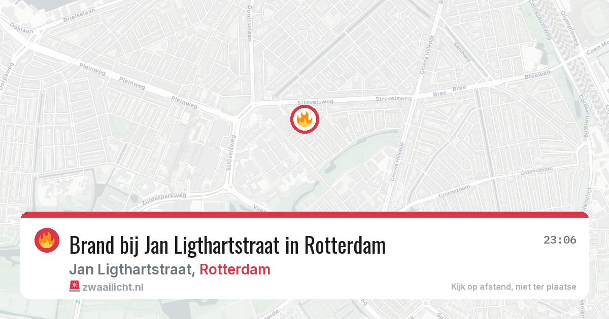 Brand bij Jan Ligthartstraat in Rotterdam — 30 jul 2026