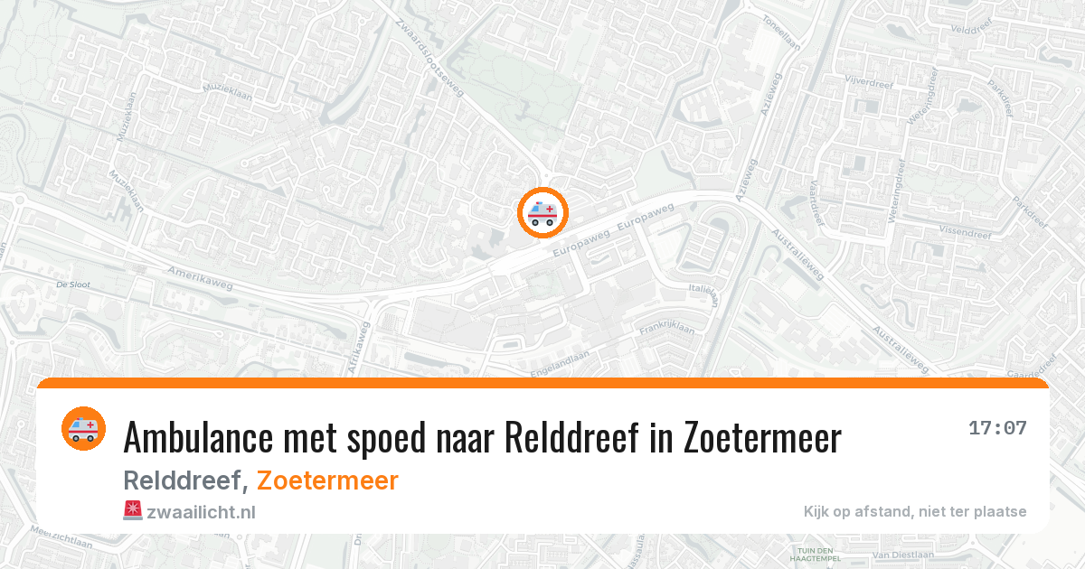 Ambulance met spoed naar Relddreef in Zoetermeer — 1 jul 2026