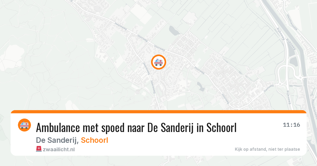 Ambulance met spoed naar De Sanderij in Schoorl — 18 mrt 2026