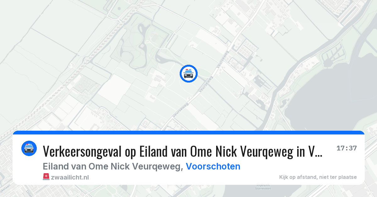 Verkeersongeval op Eiland van Ome Nick Veurqeweg in Voorschoten — 25 jun 2026