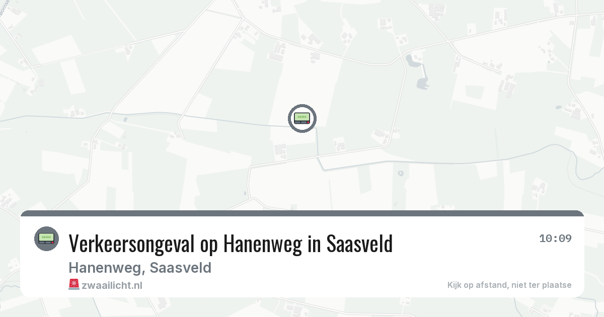 Verkeersongeval op Hanenweg in Saasveld — 8 mrt 2026