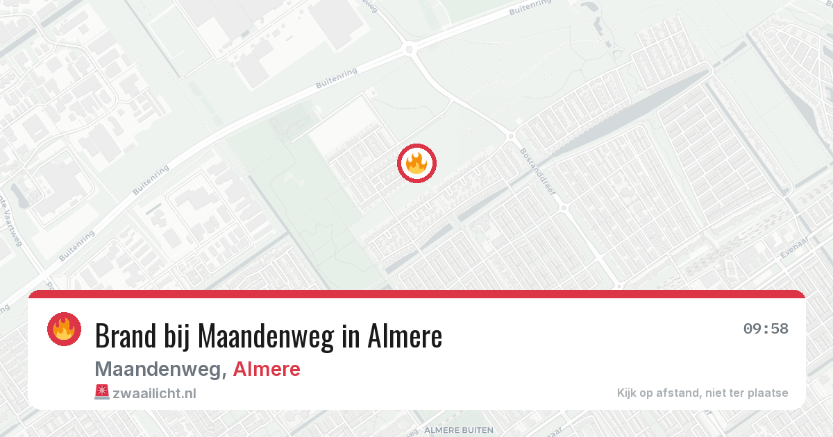 Brand bij Maandenweg in Almere — 3 aug 2026