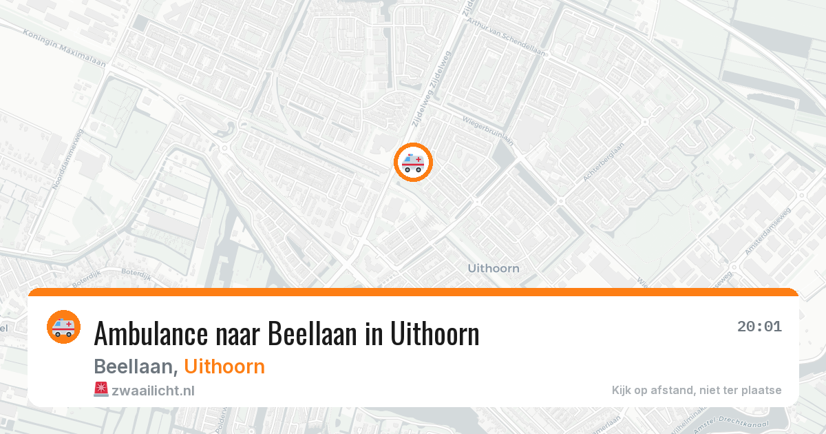 Ambulance naar Beellaan in Uithoorn — 1 aug 2026