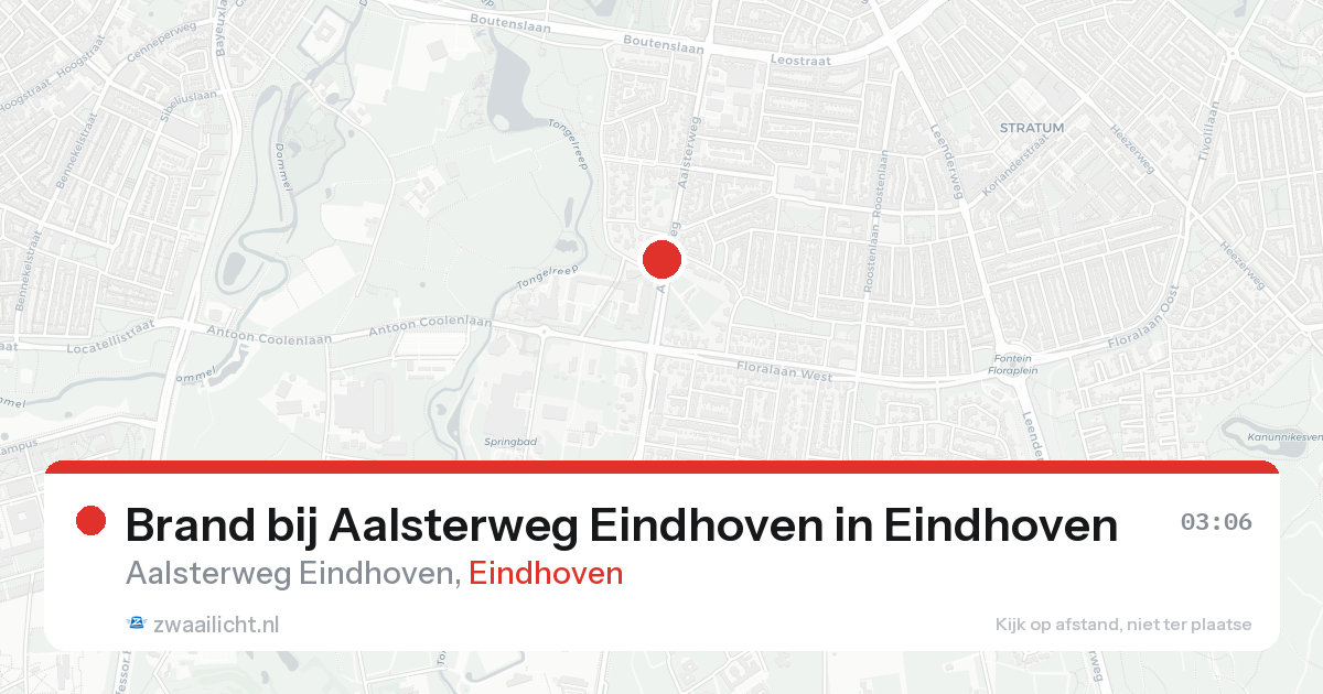Brand bij Aalsterweg Eindhoven in Eindhoven — 26 aug 2026
