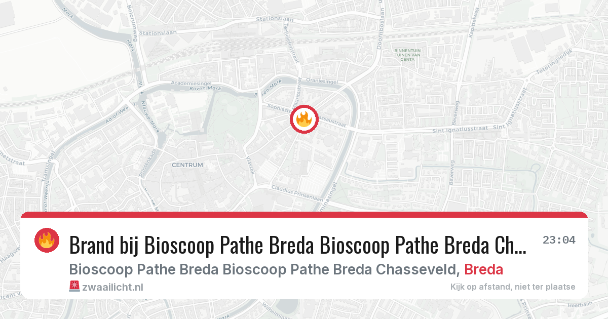 Brand bij Bioscoop Pathe Breda Bioscoop Pathe Breda Chasseveld in Breda — 2 mei 2026