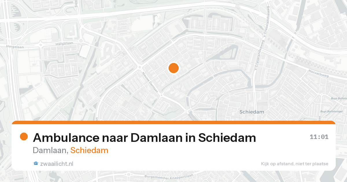Ambulance naar Damlaan in Schiedam — 19 aug 2026