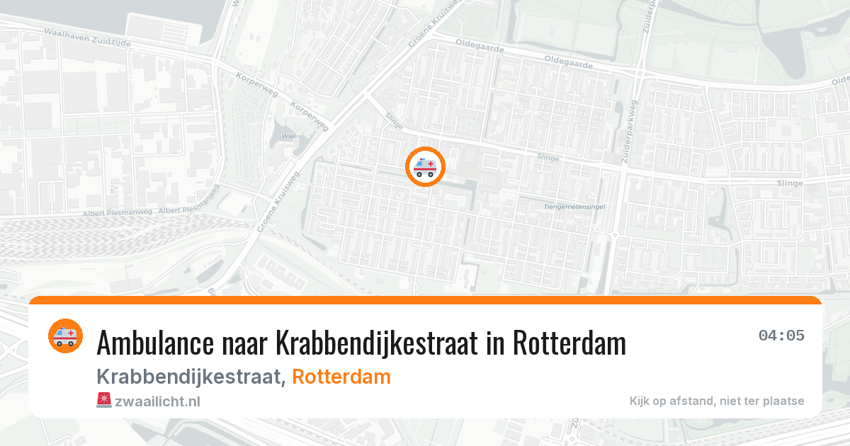Ambulance naar Krabbendijkestraat in Rotterdam — 29 jul 2026