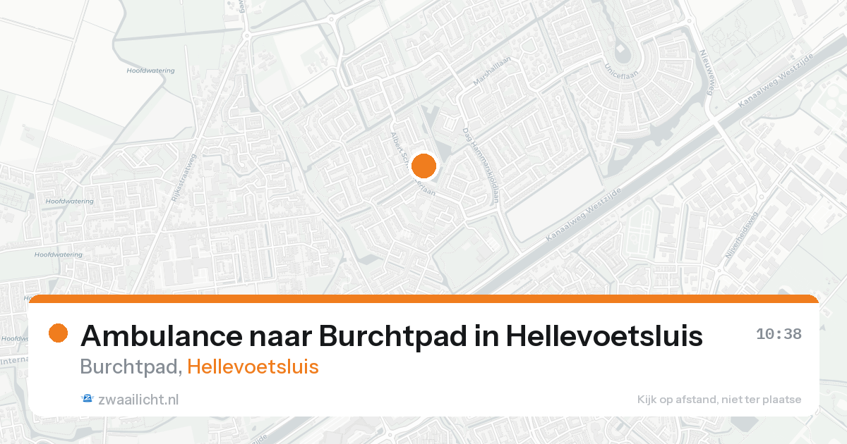 Ambulance naar Burchtpad in Hellevoetsluis — 21 aug 2026