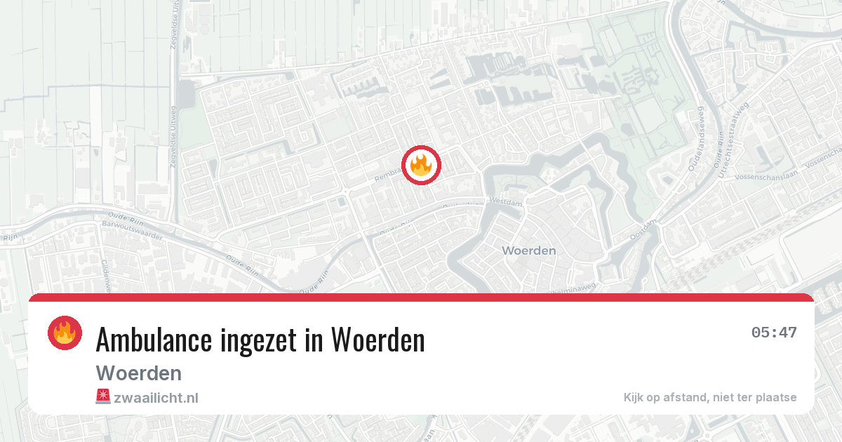 Ambulance ingezet in Woerden — 22 jun 2026