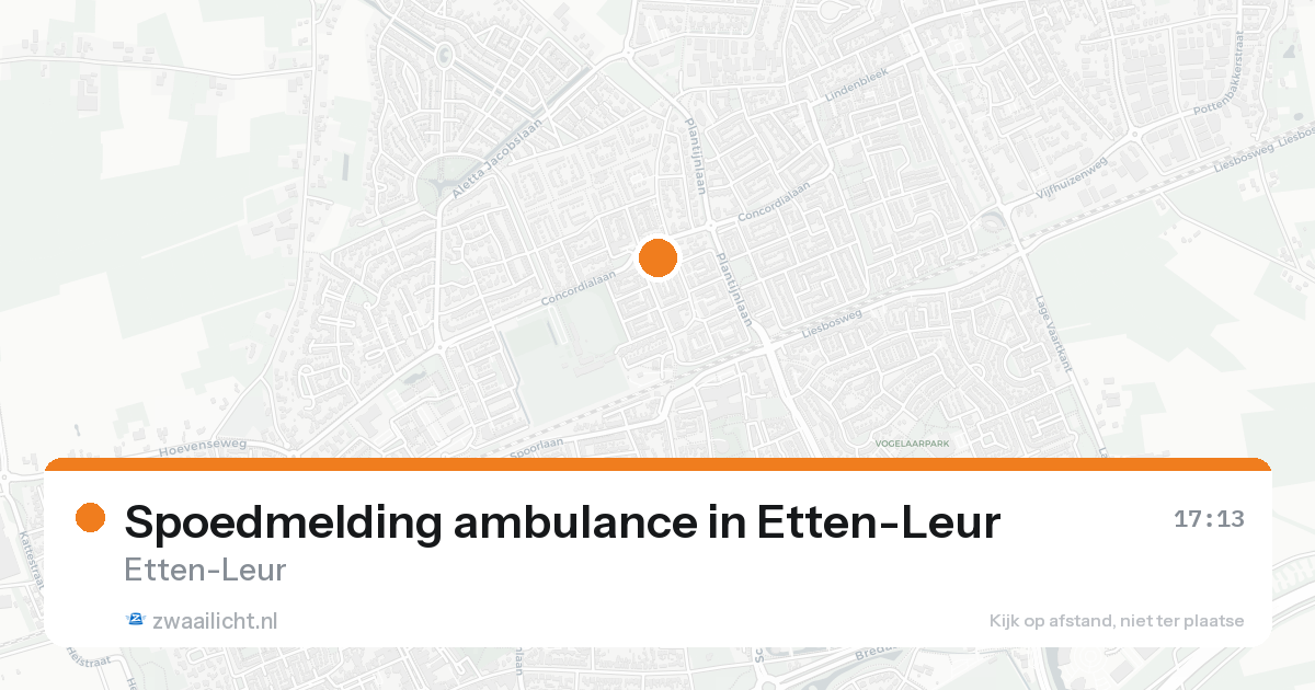 Spoedmelding ambulance in Etten-Leur — 17 aug 2026
