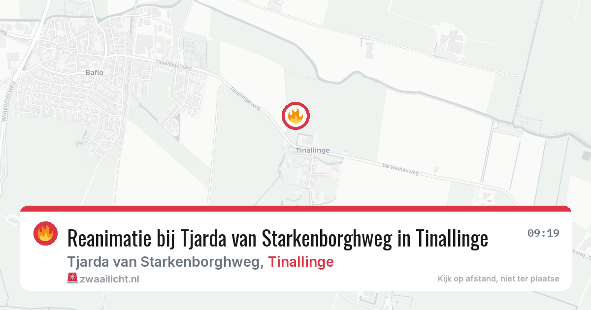 Reanimatie bij Tjarda van Starkenborghweg in Tinallinge — 13 mrt 2026