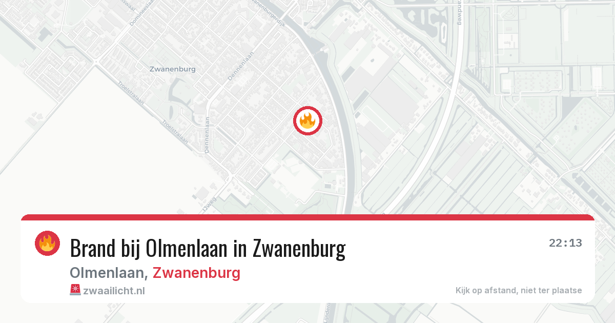 Brand bij Olmenlaan in Zwanenburg — 18 feb 2026