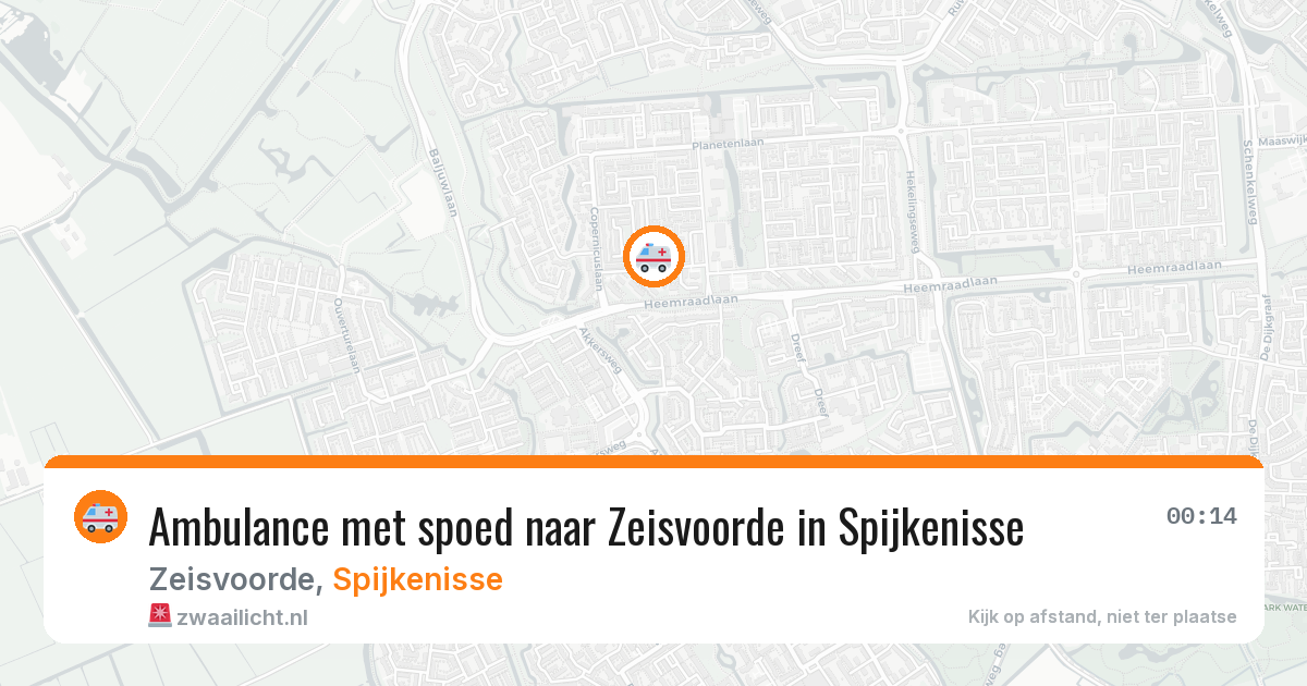 Ambulance met spoed naar Zeisvoorde in Spijkenisse — 6 aug 2026