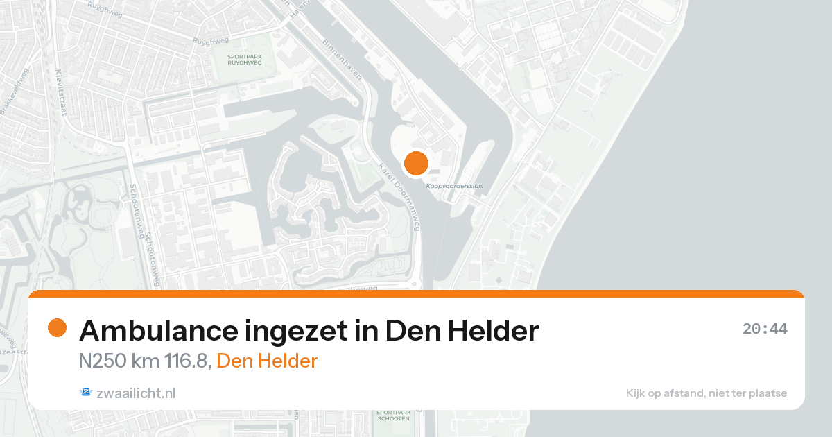 Ambulance ingezet in Den Helder — 23 aug 2026
