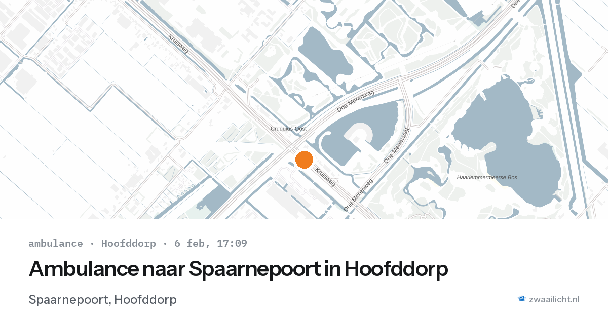Ambulance naar Spaarnepoort in Hoofddorp — 6 feb 2026