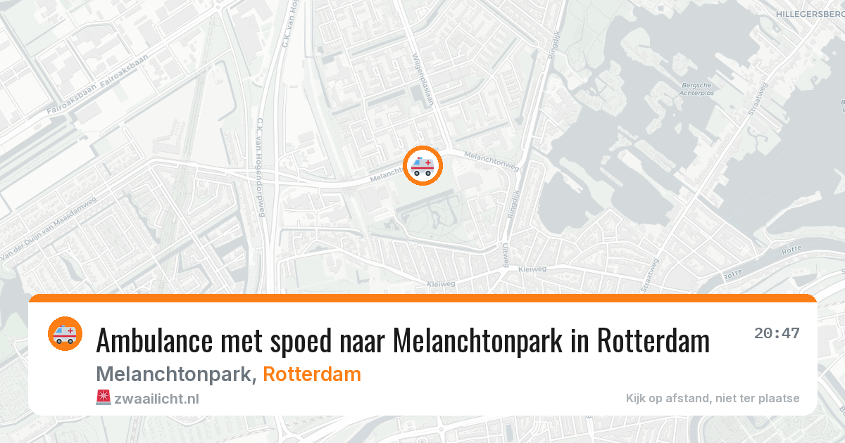 Ambulance met spoed naar Melanchtonpark in Rotterdam — 4 apr 2026