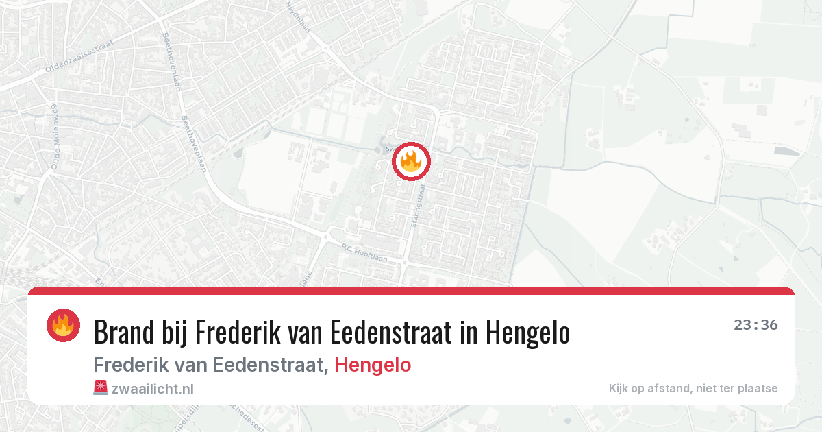 Brand bij Frederik van Eedenstraat in Hengelo — 19 jun 2026