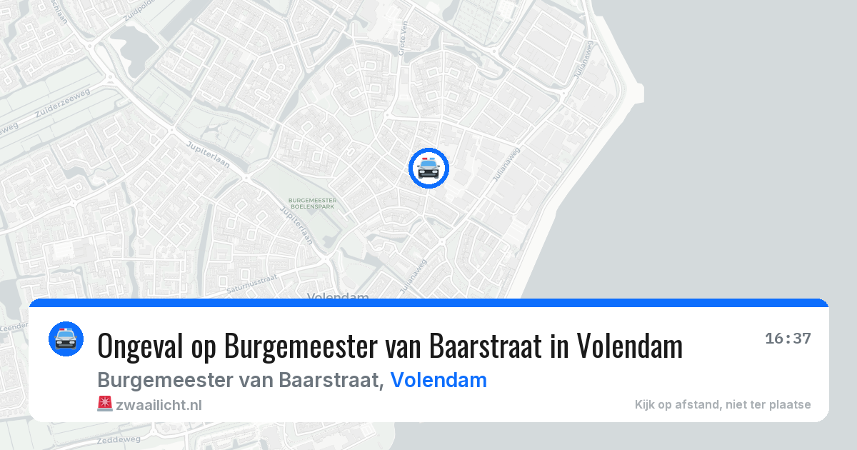 Ongeval op Burgemeester van Baarstraat in Volendam — 11 mei 2026