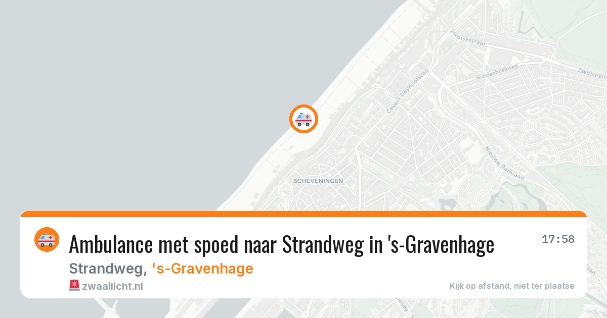 Ambulance met spoed naar Strandweg in 's-Gravenhage — 12 aug 2026