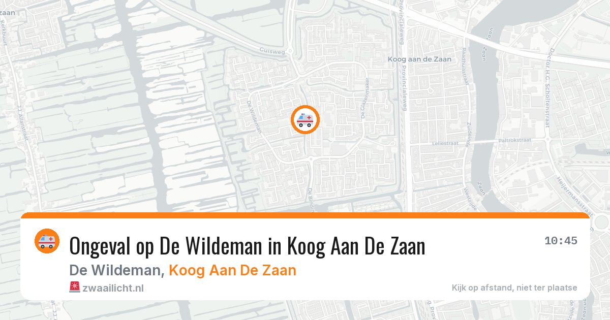 Ongeval op De Wildeman in Koog Aan De Zaan — 14 apr 2026